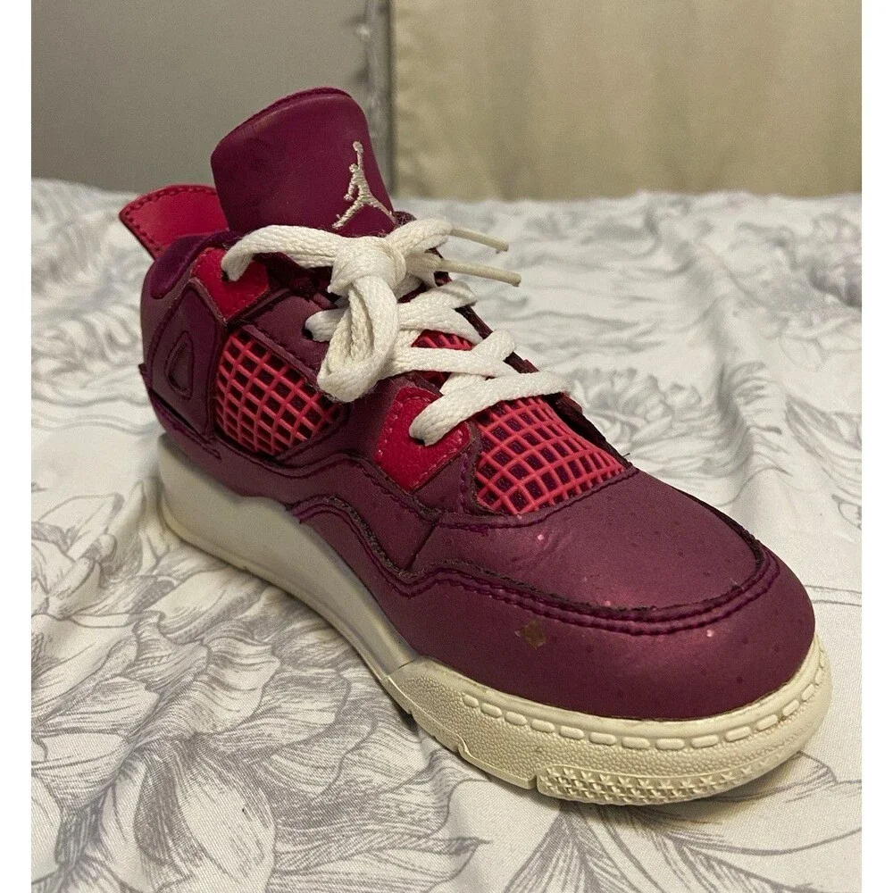 Jordan Air Jordan 4 True Berry Kids Valentines 2019 Release 10C— Good Condition